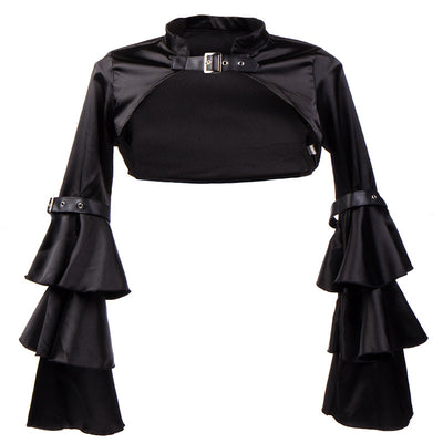 Chaqueta Vestido Ajustada Mujer Chaleco Satén Manga Larga - Image 4
