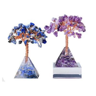 Pirámide de Cristal Decorativa con Base de Resina - Image 4