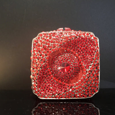 Bolso de Noche Cuadrado Brillante con Cristales de Diamante para Mujer - Image 12