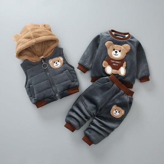 Conjunto Térmico Infantil de Tres Piezas con Doble Capa y Forro Polar - Image 10