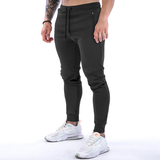 Pantalones Deportivos Hombre Ajuste Europeo Americano Color Sólido - Image 2