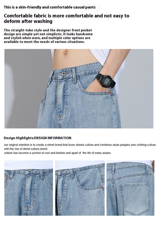Pantalones Anchos de Seda Helada Casual Transpirables - Image 26
