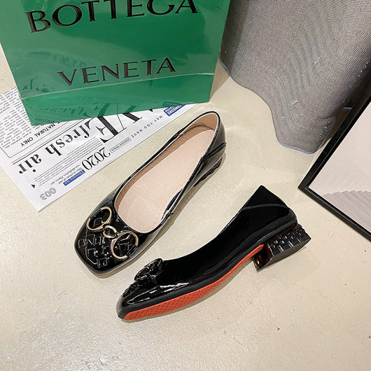 Zapatos Mocasín Mujer Verano con Detalles Metalizados y Espejo Brillante - Image 8