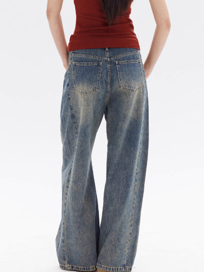 Jeans Sueltos Estilo Calle Americana