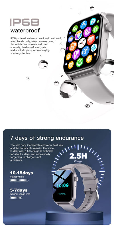 Reloj Inteligente Z145 con Monitoreo de Presión Arterial, Oxígeno y Frecuencia Cardíaca - Image 9
