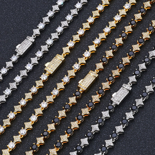 Pulsera de Tenis para Hombre con Circones Estrella de 6mm - Image 3