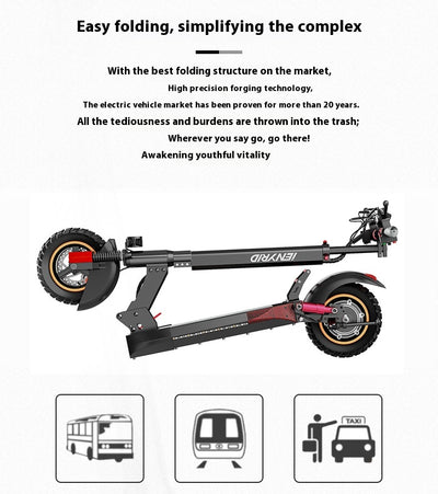 Patinete Eléctrico Plegable con Doble Amortiguación - Image 10