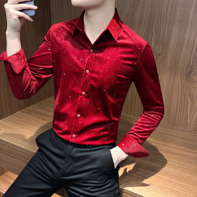 Camisa Manga Larga Diseñador para Hombre - Versátil y Moderno para Primavera y Otoño - Image 2