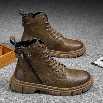 Botas Casuales de Cuero con Cierre de Cremallera - Diseño Resistente - Image 4