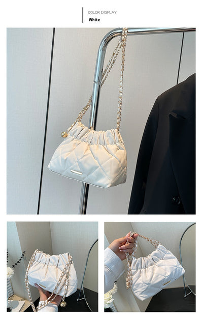 Bolso de Hombro con Cadena y Bordado de Diamantes para Mujer - Image 20