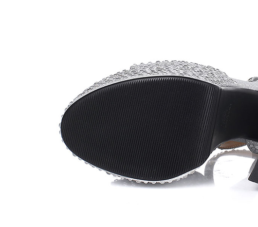 Sandalias de Tacón de Bloque con Strass para Mujer - Image 13