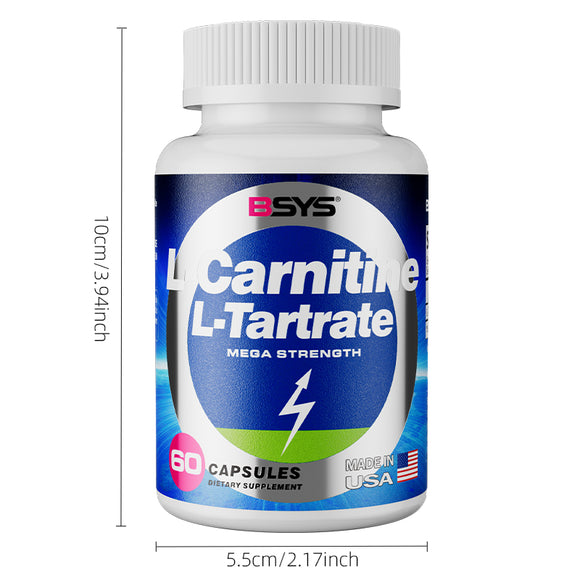 L-Carnitina L-Tartrato 60 Cápsulas - Suplemento de Energía y Rendimiento