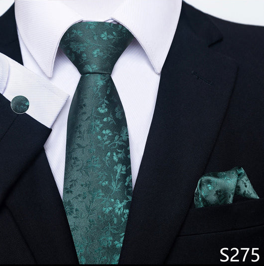 Conjunto Completo de Accesorios Ejecutivos: Corbata, Pañuelo y Gemelos Formales - Image 18