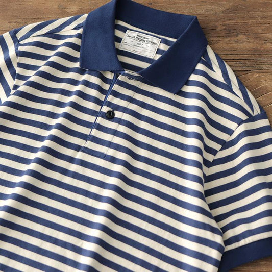Camisa Retro de Rayas para Hombre - Cuello Ancho Suelta y Fresca
