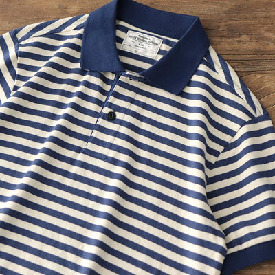 Camisa Retro de Rayas para Hombre - Cuello Ancho Suelta y Fresca