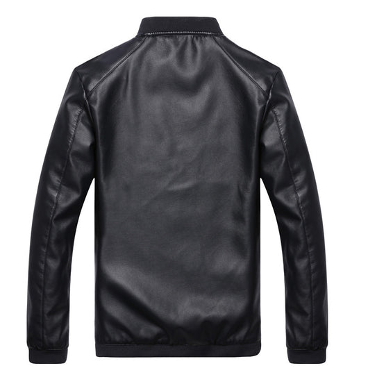 Chaqueta de Cuero Slim Fit Estilo Coreano para Hombre - Image 5