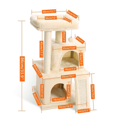 Torre de Lujo para Gatos con Doble Condominio y Percha Espaciosa - Image 4