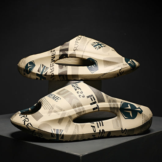 Pantuflas Plataforma Bicolor con Letras Estampadas - Image 2