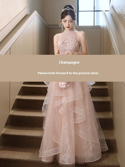 Vestido de Noche Elegante Rosa para Mujer - Image 8