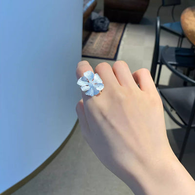 Anillo de Plata 925 Peonía Sueño de Verano