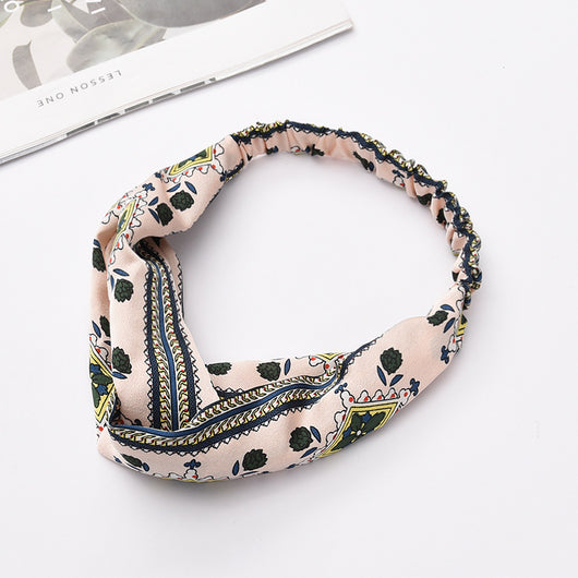Diadema de Chifón Floral con Nudo Cruzado - Image 18