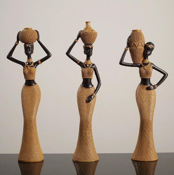 Pieza de Arte Africano Retro en Madera Maciza - Decoración del Hogar