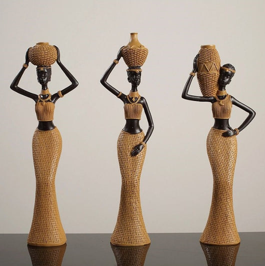 Pieza de Arte Africano Retro en Madera Maciza - Decoración del Hogar
