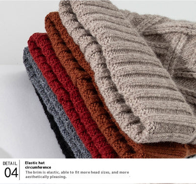 Gorro de Lana Gruesa Tejido para Otoño e Invierno - Image 13