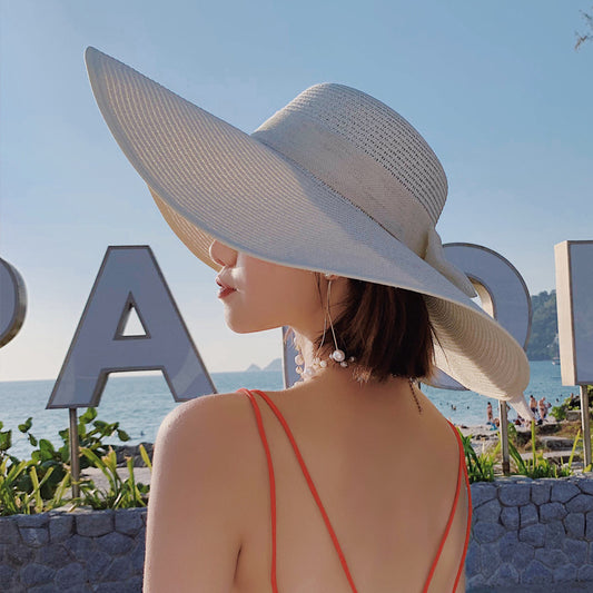 Sombrero de Paja Tejido para Playa - Protección Solar Viajes - Image 2