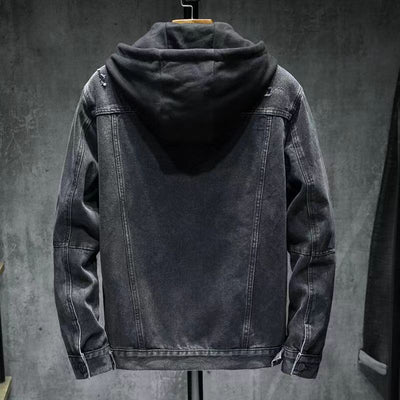Chaqueta de Mezclilla Hombre Suelta Acolchada con Forro Desmontable - Image 2