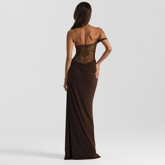 Vestido Maxi Elegante de Encaje Espalda Descubierta para Mujer - Image 6
