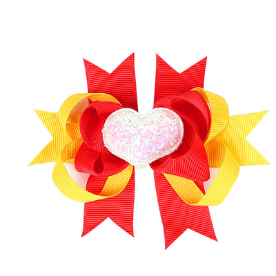 Pasador de Moño Infantil Multicapa con Detalle de Amor - Image 8