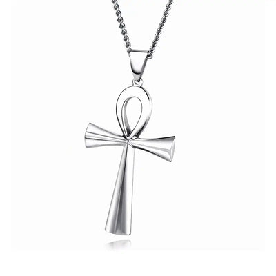 Collar Amuleto Cruz Egipcia Ankh para Hombre en Acero Inoxidable - Image 13