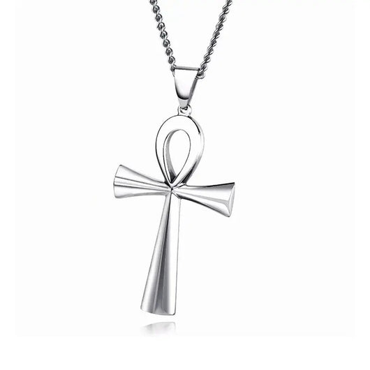 Collar Amuleto Cruz Egipcia Ankh para Hombre en Acero Inoxidable - Image 13
