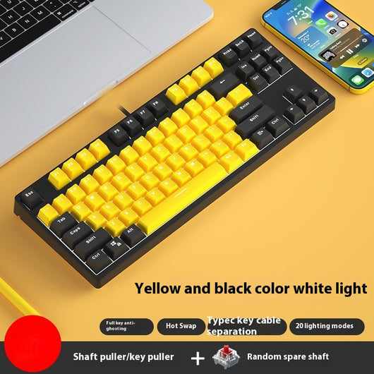 Teclado Mecánico Gaming 87 Teclas Hot Swap Intercambiable Dual Color - Image 25