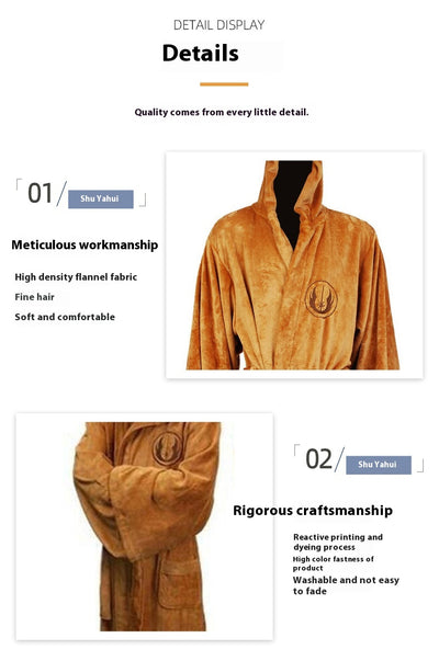 Bata Larga de Franela para Hombre - Pijama Cómodo para Casa - Image 11