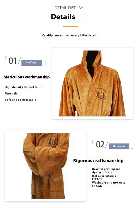 Bata Larga de Franela para Hombre - Pijama Cómodo para Casa - Image 11