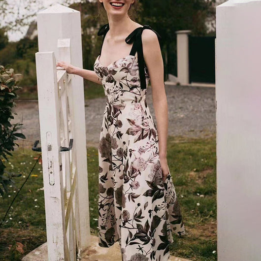Vestido Cintura Ajustable con Cordones y Estampado Teñido - Image 4