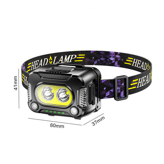 Linterna Frontal LED COB de Alta Potencia con Sensor de Movimiento para Correr y Pesca - Image 13