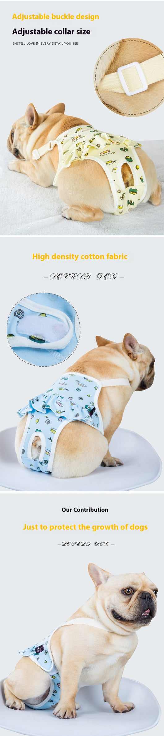 Pantalones de Seguridad Menstrual Lavables para Perras - Image 10