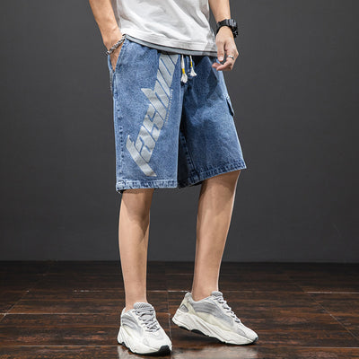 Shorts Denim Sueltos Rectos Versátiles para Hombre - Image 7