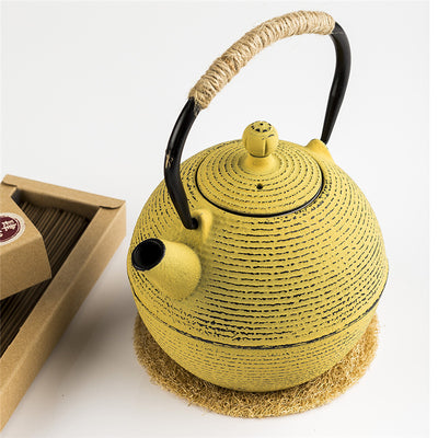 Tetera de Hierro Roja y Amarilla 680ml - Juego de Té Profesional para Restaurantes - Image 11