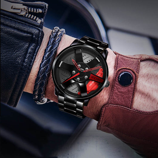 Reloj de Cuarzo Impermeable con Ruedas de Acero Inoxidable para Hombre - Image 14