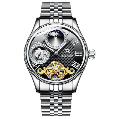 Reloj Automático Esqueleto de Acero Inoxidable Resistente al Agua - Image 14