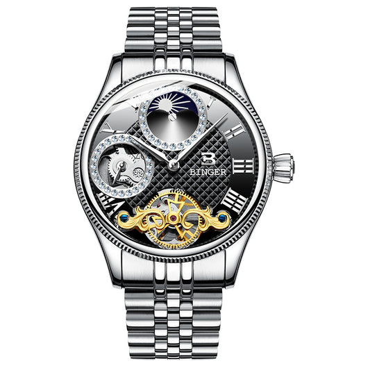 Reloj Automático Esqueleto de Acero Inoxidable Resistente al Agua - Image 14