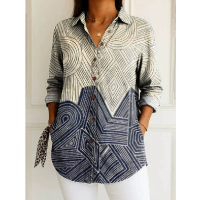 Blusa Casual Larga con Estampado Floral para Mujer - Image 8