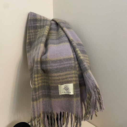 Cuello Térmico Largo de Mohair con Diseño de Cuadrícula Arcoíris para Mujer - Image 18