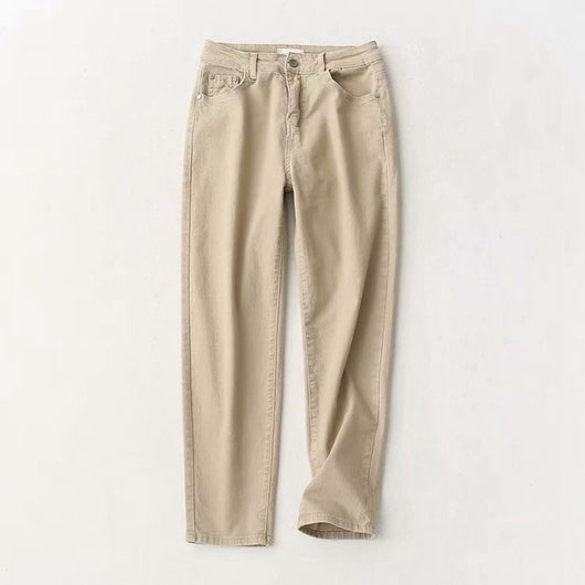 Jeans de Cintura Alta Ajuste Versátil para Mujer