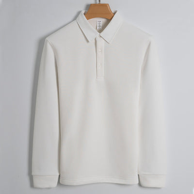 Polo Térmico de Algodón Elástico Forrado en Fleece para Hombre - Image 5