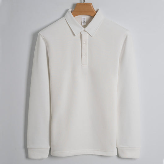 Polo Térmico de Algodón Elástico Forrado en Fleece para Hombre - Image 5